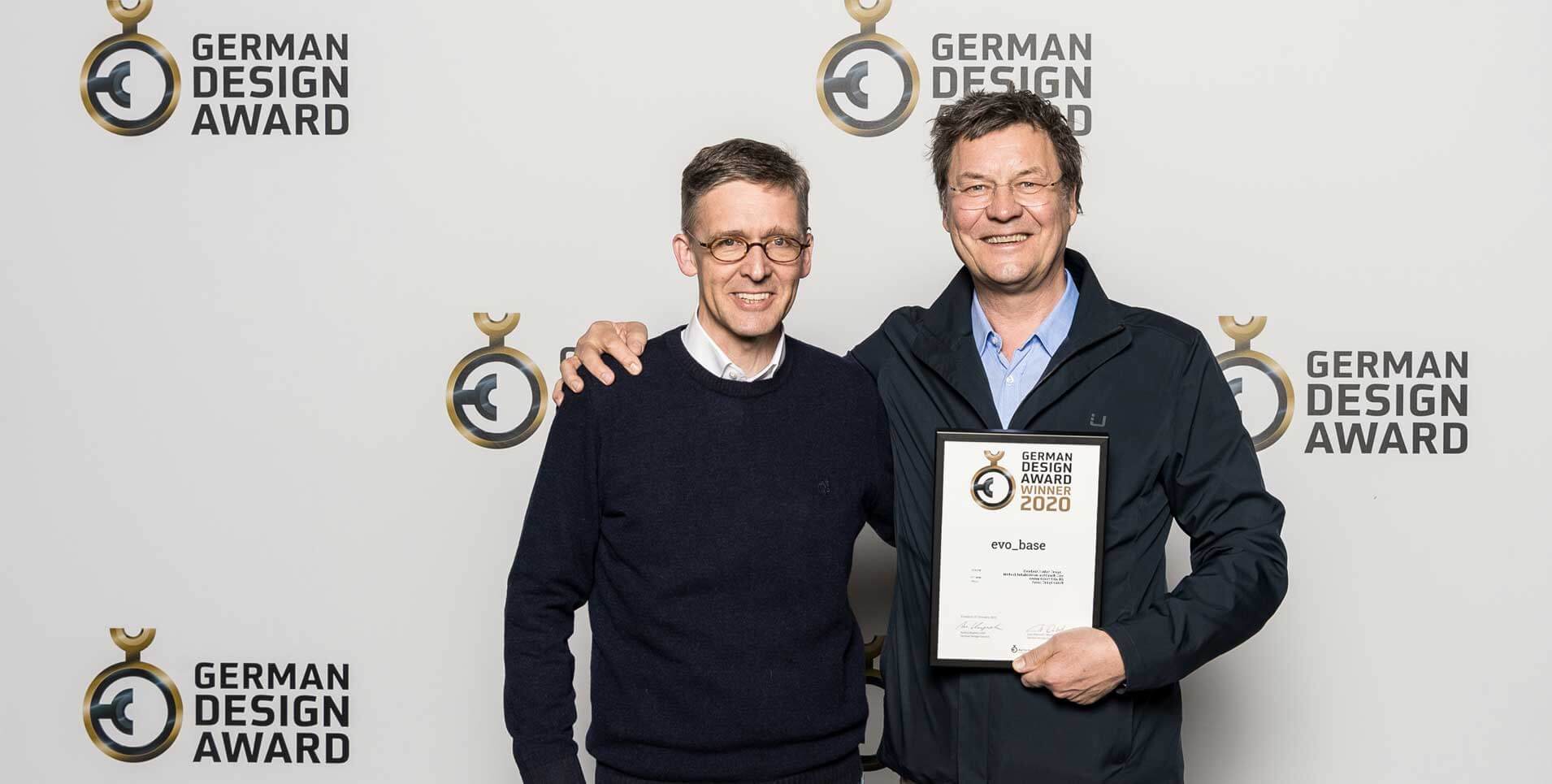 Verleihung des German Design Awards für evoBase.